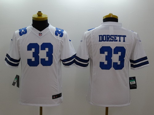 Nike Dallas Cowboys #33 Tony Dorsett White Limited Kids Jersey