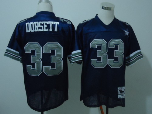 Dallas Cowboys #33 Tony Dorsett Navy Blue With 25TH Patch Jersey
