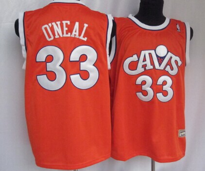 Cleveland Cavaliers #33 Shaquille O'neal CavFanatic Orange Swingman Throwback Jersey