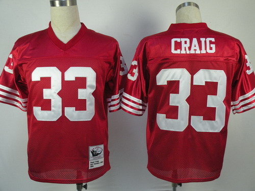 San Francisco 49ers #33 Roger Craig Red Throwback Jersey