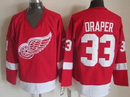 Detroit Red Wings #33 Kris Draper Red Throwback CCM Jersey