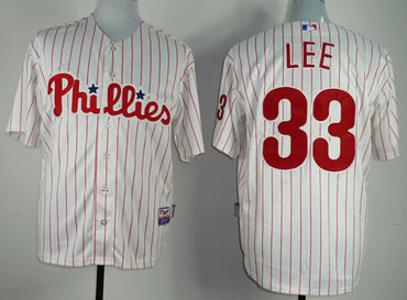 Philadelphia Phillies #33 Cliff Lee White Jersey