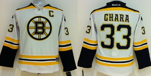 Boston Bruins #33 Zdeno Chara White Kids Jersey