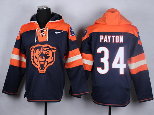 Nike Chicago Bears #34 Walter Payton 2014 Blue Hoodie