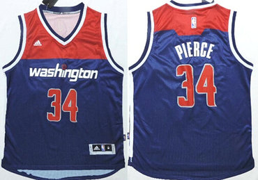 Washington Wizards #34 Paul Pierce Revolution 30 Swingman 2014 New Navy Blue Jersey