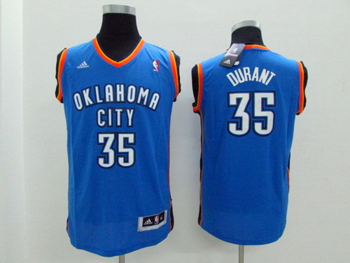 Oklahoma City Thunder #35 Kevin Durant Blue Kids Jersey