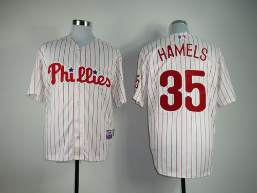 Philadelphia Phillies #35 Cole Hamels White Jersey
