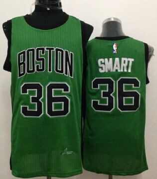 Boston Celtics #36 Marcus Smart Green With Black Swingman Jersey