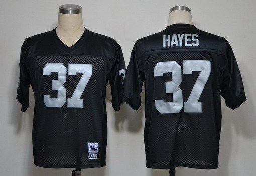 Oakland Raiders #37 Lester Hayes Black Throwback Jersey