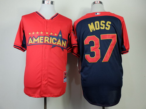 Oakland Athletics #37 Brandon Moss 2014 All-Star Red Jersey