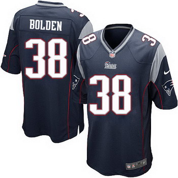 Nike New England Patriots #38 Brandon Bolden Blue Game Jersey
