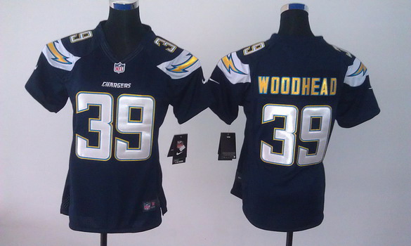Nike San Diego Chargers #39 Danny Woodhead 2013 Navy Blue Game Womens Jersey