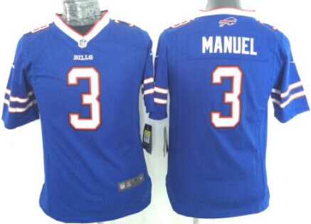 Nike Buffalo Bills #3 EJ Manuel 2013 Light Blue Game Kids Jersey
