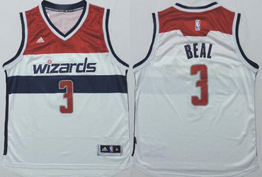 Washington Wizards #3 Bradley Beal Revolution 30 Swingman 2014 New White Jersey