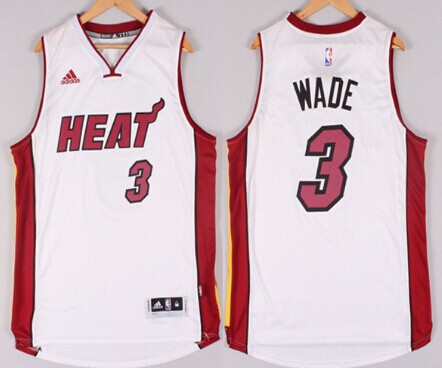 Miami Heat #3 Dwyane Wade Revolution 30 Swingman 2014 New White Jersey