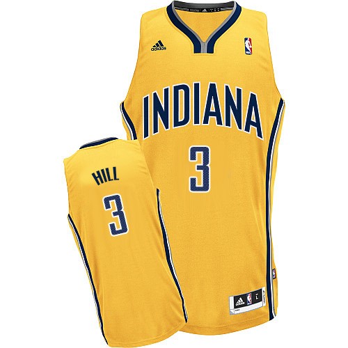 Indiana Pacers #3 George Hill Yellow Swingman Jersey