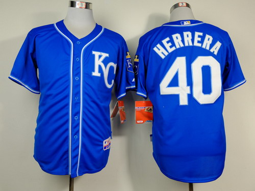 Kansas City Royals #40 Kelvin Herrera 2014 Blue Jersey