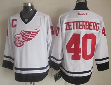 Detroit Red Wings #40 Henrik Zetterberg 2014 White Jersey
