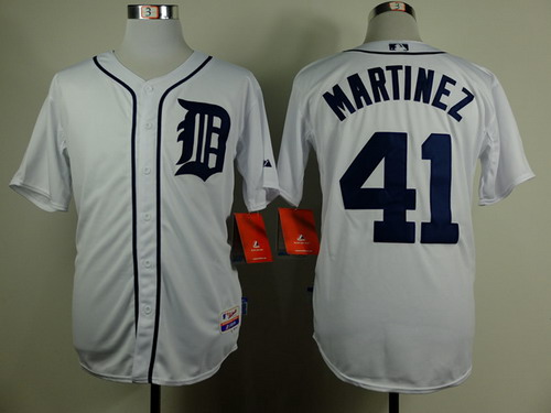 Detroit Tigers #41 Victor Martinez White Jersey