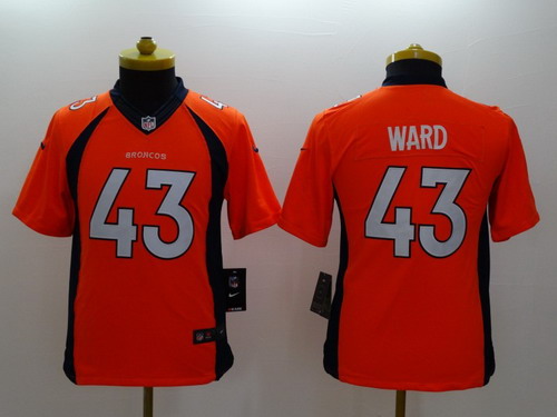 Nike Denver Broncos #43 T.J. Ward 2013 Orange Limited Kids Jersey