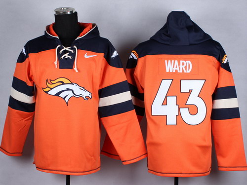 Nike Denver Broncos #43 T.J. Ward 2014 Orange Hoodie