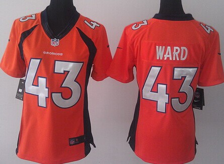 Nike Denver Broncos #43 T. J. Ward 2013 Orange Limited Womens Jersey