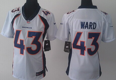 Nike Denver Broncos #43 T. J. Ward 2013 White Limited Womens Jersey