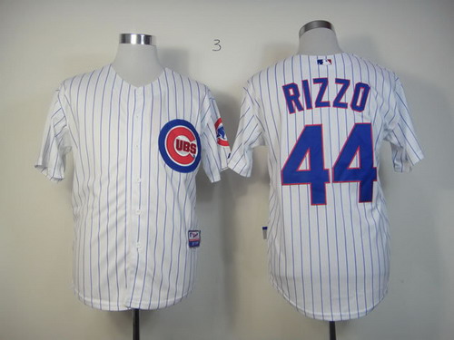 Chicago Cubs #44 Anthony Rizzo White Jersey