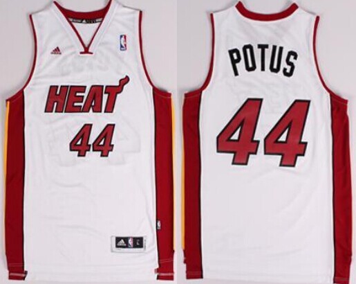 Miami Heat Blank #44 Potus Nickname White Swingman Jersey
