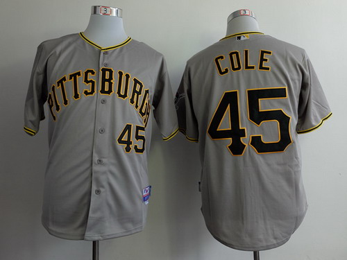 Pittsburgh Pirates #45 Gerrit Cole Gray Jersey