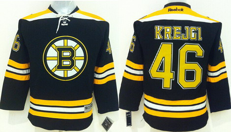 Boston Bruins #46 David Krejci Black Kids Jersey