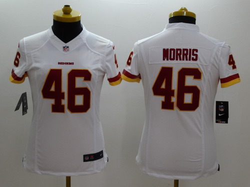Nike Washington Redskins #46 Alfred Morris White Limited Womens Jersey