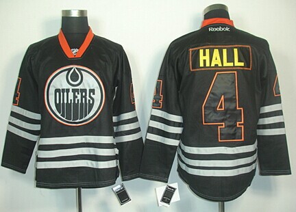 Edmonton Oilers #4 Taylor Hall Black Ice Jersey
