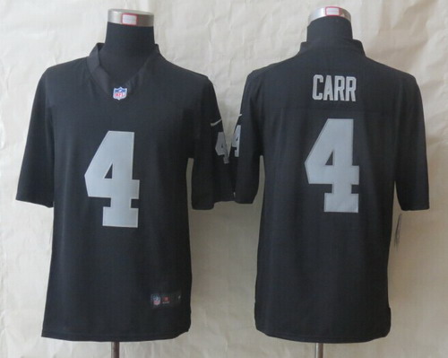 Nike Oakland Raiders #4 Derek Carr Black Limited Jersey