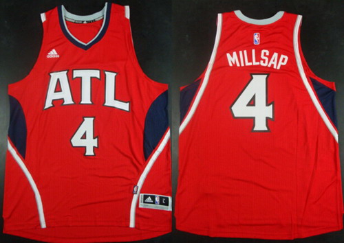 Atlanta Hawks #4 Paul Millsap Revolution 30 Swingman 2014 New Red Jersey