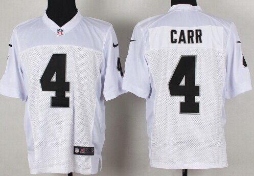 Nike Oakland Raiders #4 Derek Carr White Elite Jersey