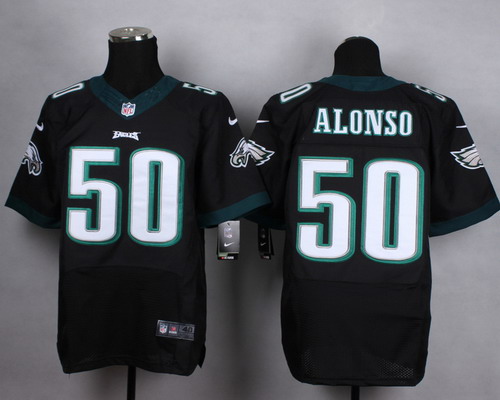 Nike Philadelphia Eagles #50 Kiko Alonso 2014 Black Elite Jersey