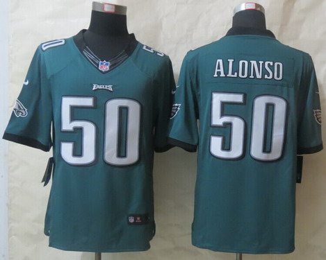Nike Philadelphia Eagles #50 Kiko Alonso Dark Green Limited Jersey
