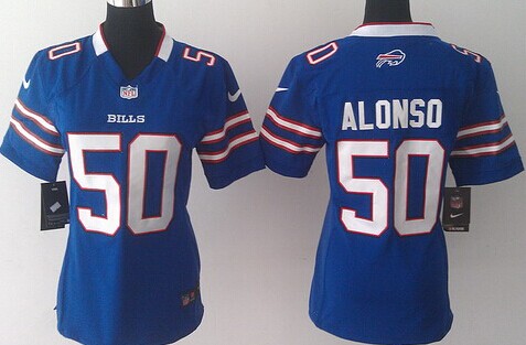 Nike Buffalo Bills #50 Kiko Alonso Light Blue Game Womens Jersey
