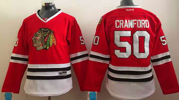 Chicago Blackhawks #50 Corey Crawford Red Womens Jersey