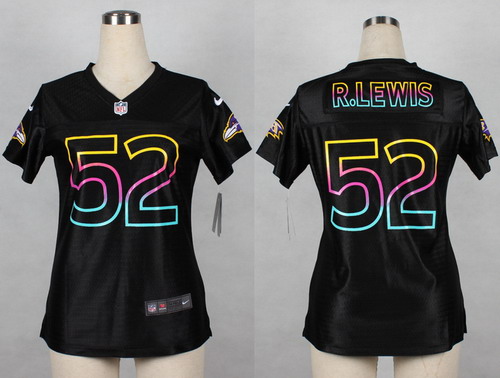 Nike Baltimore Ravens #52 Ray Lewis Pro Line Black Fashion Womens Jersey