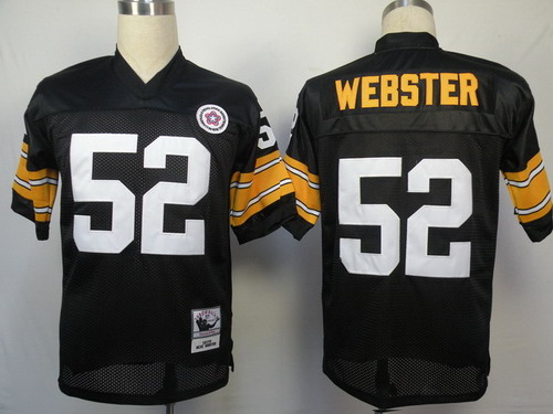 Pittsburgh Steelers #52 Mike Webster Black Throwback Jersey