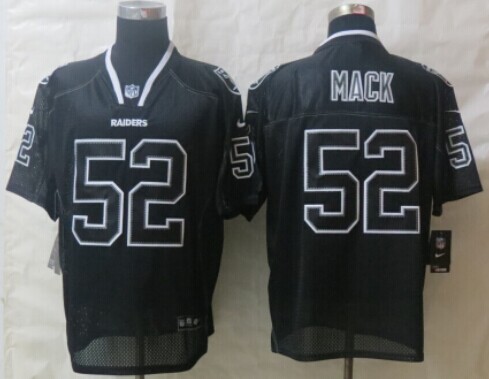 Nike Oakland Raiders #52 Khalil Mack Lights Out Black Elite Jersey 
