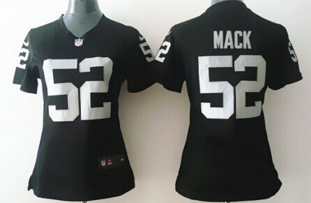 Nike Oakland Raiders #52 Khalil Mack Black Game Womens Jersey