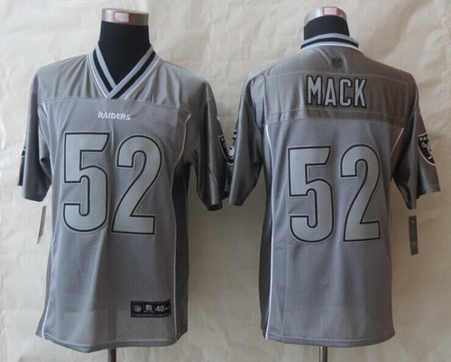Nike Oakland Raiders #52 Khalil Mack 2013 Gray Vapor Elite Jersey