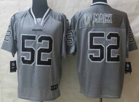 Nike Oakland Raiders #52 Khalil Mack Lights Out Gray Elite Jersey 
