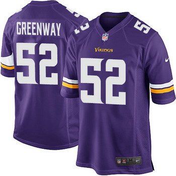 Nike Minnesota Vikings #52 Chad Greenway 2013 Purple Game Jersey
