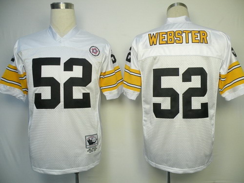 Pittsburgh Steelers #52 Mike Webster White Throwback Jersey