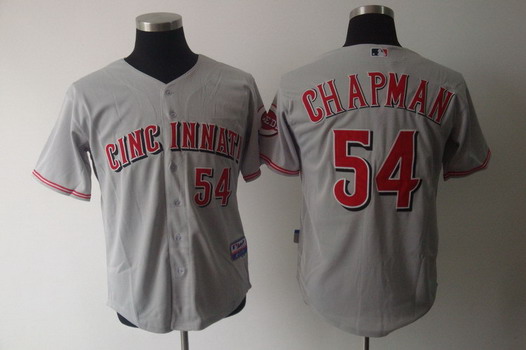 Cincinnati Reds #54 Aroldis Chapman Gray Jersey