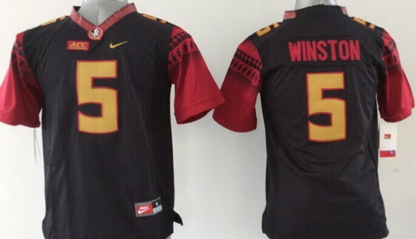 Florida State Seminoles #5 Jameis Winston 2014 Black Limited Kids Jersey